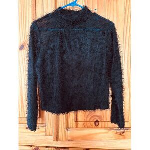 Zara Long Sleeve Fuzzy Top
